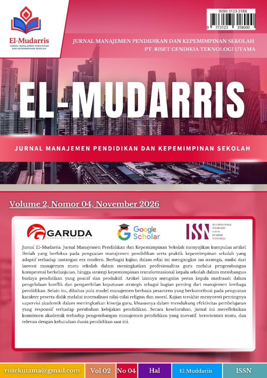 					View Vol. 2 No. 04 (2026): Jurnal El-Mudarris: Jurnal Manajemen Pendidikan dan Kepemimpinan Sekolah 
				
